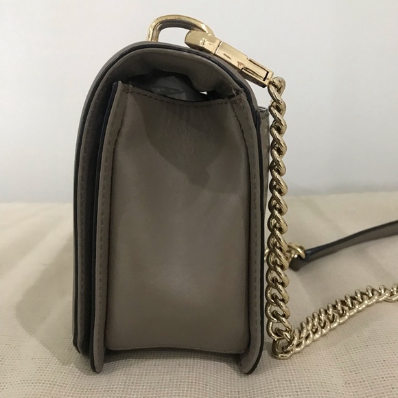 Rebecca Minkoff Geo Love Medium Chevron Crossbody Bag Gray/Taupe/Mushroom - Picture 6 of 14